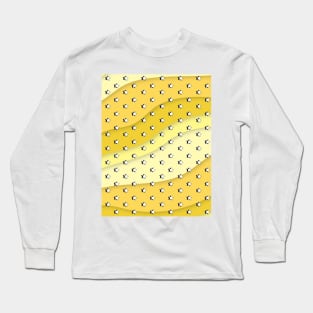 Yellow Waves Retro Aesthetic Stars / VSCO Stars Long Sleeve T-Shirt